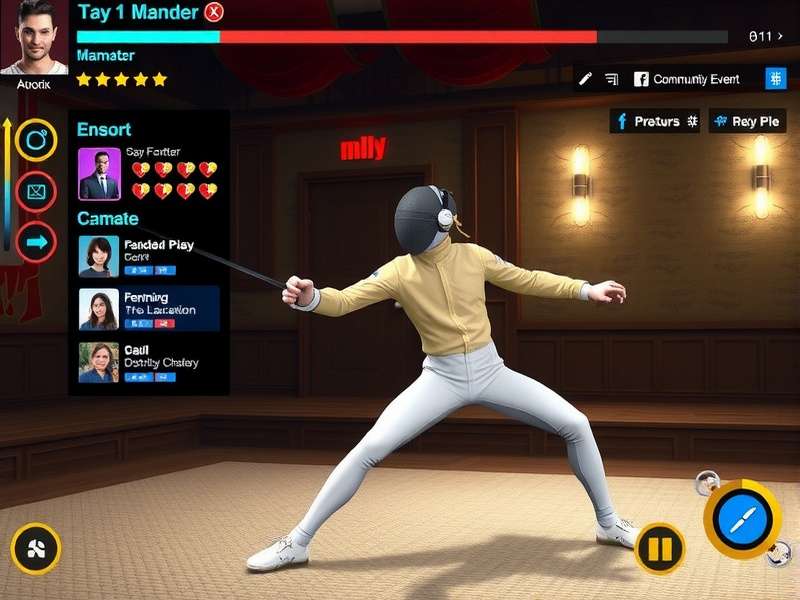 Fencing Sensation Andhra character customization screen
