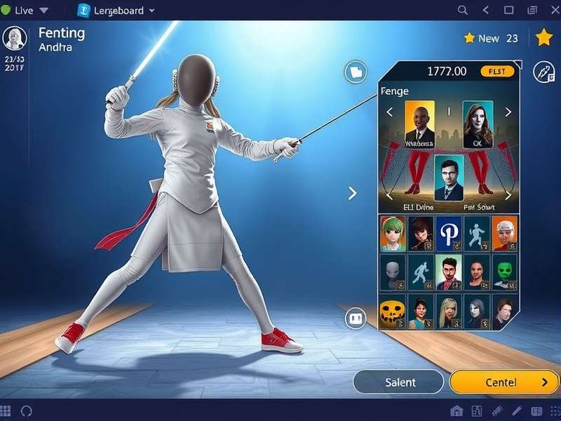 Fencing Sensation Andhra gameplay screenshot showing character in fencing pose